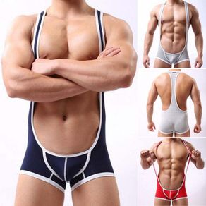 Men's Sexy Bodysuit Breathable Undershirt Men Wrestling Singlet Jumpsuits