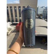 ins style Limited Starbucks Tumbler Reusable Straw Cup Frosted Durian Series Diamond Studded Cup
