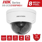 Hikvision DS-2CD2185FWD-I 4K 8MP POE IP Camera Outdoor Security Network Dome CCTV Camera SD Card Slot 30m IR H.265+ Original