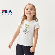 FILA KIDS x Jeremyville Embroidery Theme Logo Cotton T-shirt 3-9yrs