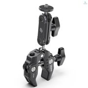 Ulanzi R094 Multi-functional Super Clamp Ball Mount Clamp Dual 360° Rotatable Ballhead Aluminum Alloy with 1/4 Inch Screw 3/8 Inch Thread 1.5kg Load Bearing