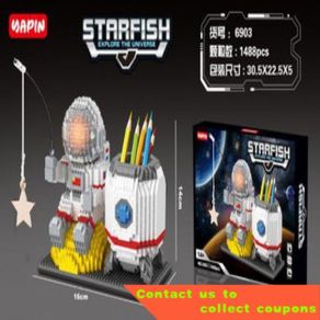 🔥X.D Block Toys Compatible with Lego Astronaut Series Spaceman Pen Holder Micro Diamond Small Particle Assembly Building