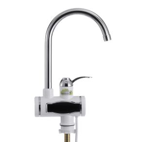 Home 220V 3000W Instant Electric Faucet Tap Hot Water Heater Stainless Steel Under Inflow LED Display Bathroom Kitchen