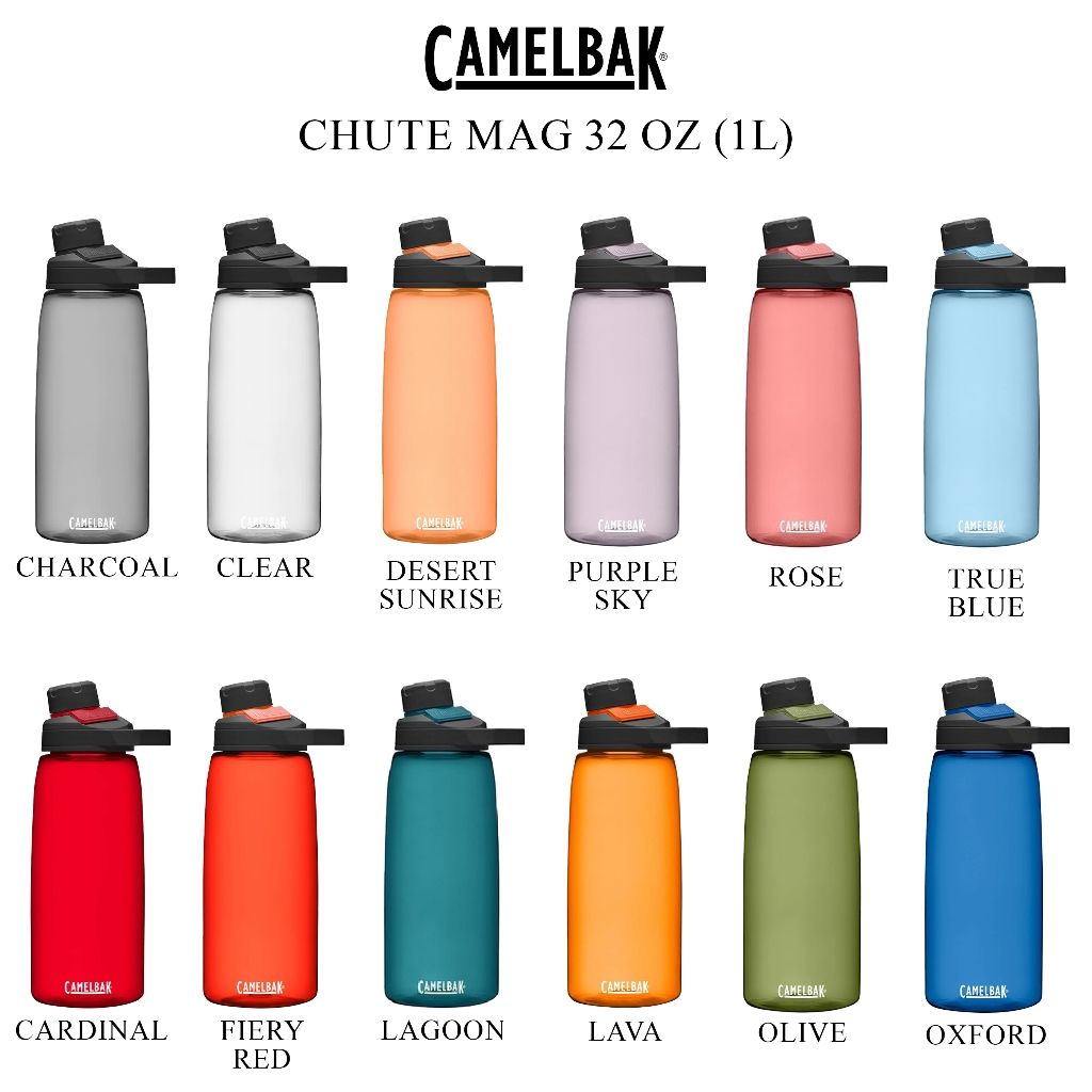  CamelBak Chute Mag BPA Free Water Bottle 32oz, Lava : Sports &  Outdoors