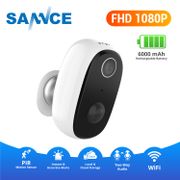 SANNCE Wireless Battery Powered Camera 1080p Rechargeable Home Surveillance IP65 Waterproof Indoor/Outdoor WiFi Security Camera
