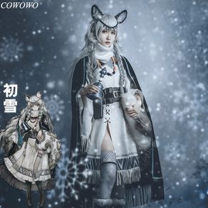 VEVEFHUANG Game Arknights Mousse Frncat Cosplay Costume Women Cosplay Hearo  Lolita Dress Halloween Carnival Party Costumes