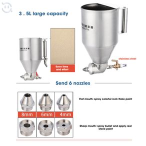 【TTLIFE】Stucco Spray Gun Cement Mortar Sprayer Hopper Jet Paint Wall Concrete Tools
