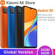 Global Version Xiaomi Redmi 9C Mobile Phone 32 / 64GB ROM MTK Helio G35 6.53" Waterdrop Display 5000mAh Battery Smart Phone