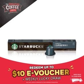 Starbucks Espresso Roast by NESPRESSO Coffee Capsules / Coffee Pods 10 Servings [Expiry Aug 2022]
