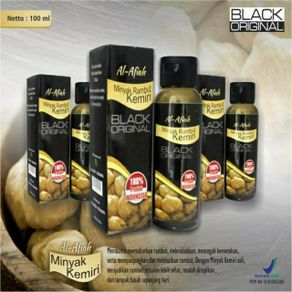 Black Al Afiah BPOM Pecan Hair Oil | Pecan Oil plus Olive Oil (Original Hair Grower)
