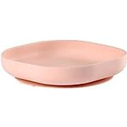 BEABA Silicone Suction Plate, Light Pink