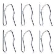 Promotion! 100 Pack Metal Curtain Hooks Drapery Hook Pins with Clear Box for Window Curtain, Door Curtain and Shower Curtain