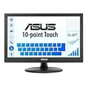 ASUS VT168HR Touch Monitor - 15.6" (1366x768), 10-point Touch, HDMI, Flicker free, Low Blue Light, Wall-mountable, Eye care,BLACK