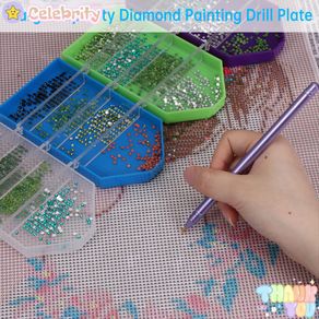 CELEBRITY12 Diamond Painting Tray Plastic Embroidery Accessories Cleaning Brush Diamond Painting Drill Plate