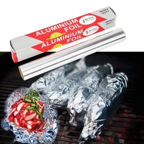 1pc Tin Foil Paper Food Pack Cook Baking BBQ Grill Silver Baking Tinfoil Paper Sheet Roll Barbecue Cooking 10M