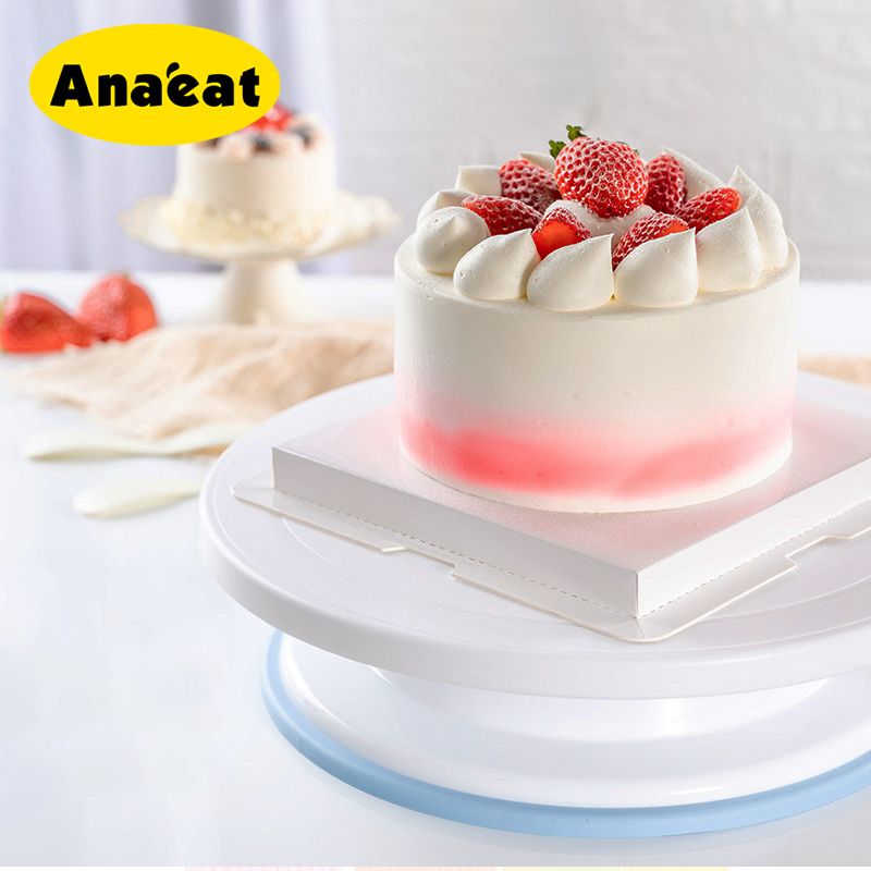 Plastic Cake Plate Turntable Rotating Anti-skid Round Cake Stand