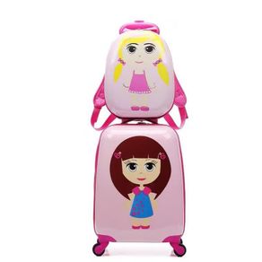 Letrend Girls Cartoon Suitcases Wheel Cute Kids Rolling Luggage Set Spinner Trolley Children Travel Bag Student Carry On Trunk