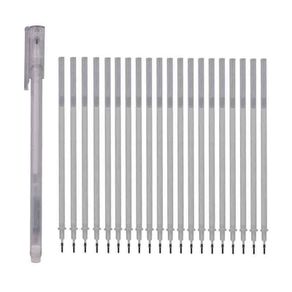 10/21Pcs/lot White Gel Pen refill set Photo Album 0.5mm Color ink refill Stationery Office School Supplies stationery