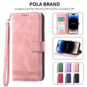 Flip Leather Case For iPhone 12 11 Pro Max Mini Business Magnetic Card Cash Slot Hand Rope Bracket Matte Wallet Casing Cover
