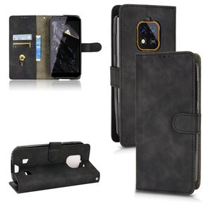 Luxury Skin Feel PU Learther Casing Oukitel WP18 Magnetic Buckle Flip Cover Wallet Case Soft TPU