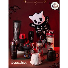 【In Stock】Starbucks 2021 China Halloween Cool Black Cat Cup Studded  Diamond Tumbler Halloween Gifts