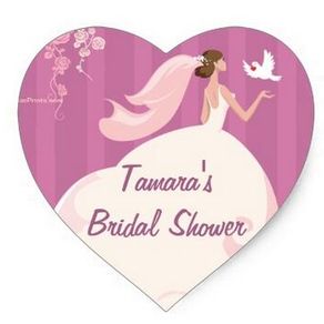 1.5inch Wedding Dove Bridal Shower Sticker