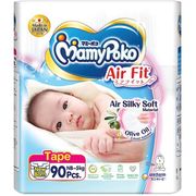 MAMYPOKO Air Fit Tape Diapers Newborn 90 Count
