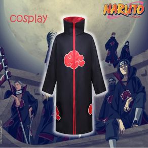 naruto cosplay costume akatsuki cloak hoodie naruto uchiha itachi