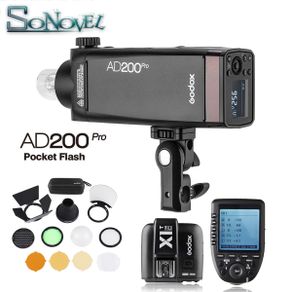 In Stock Godox AD200Pro Outdoor Flash Light 200Ws TTL 2.4G 1/8000 HSS 0.01-1.8s Recycling with 2900mAh Battery