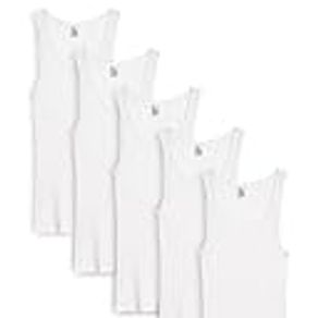 Reebok Men s Undershirts Soft Breathable A-Shirt Tank Top (5 Pack), Size X-Large, White