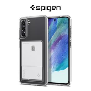Spigen Galaxy S21 FE Case Crystal Slot Samsung S21 FE Casing Cover Drop Protection Built-In-Slot For Single Card Storage