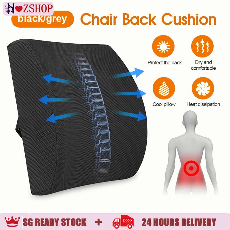 LUMBAR SUPPORT PILLOW FOR OFFICE CHAIR - LOWER BACK PAIN RELIEF MEMORY FOAM  CUSHION by EverRest