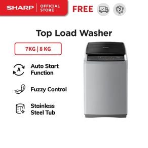 sharp 7kg top load washer shp esx705