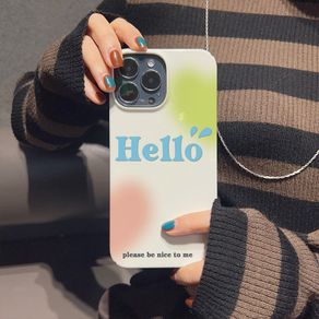 Film hard case for iphone 14promax 11 13 12 7Plus 8 X XS Max Fashion Hello phone case
