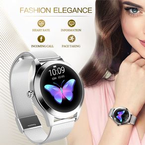 IP68 Waterproof Smart Watch Women Lovely Bracelet Heart Rate Monitor Sleep Monitoring Smartwatch Connect IOS Android KW10 band