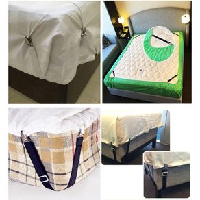 Bedsheet Clips Mattress Bed Holder Bedsheet Elastic Fasteners Bed Sheets Grippers 2PCS/SET