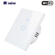 Smart touch switch WIFI network APP remote control EU standard 1/2/3gang tempered glass panel wall sticker light switch