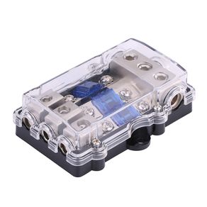 Universal 60A 12V-24V Car Auto Vehicle Stereo Audio Power Fuse Box Holder Block 1 In 3 Ways Out Car Blade Fuse Box Portafusibles