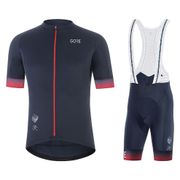 Quick Dry Mountain Bike Breathable  Short Sleeve Cycling Jersey And Bib Shorts Set For Men