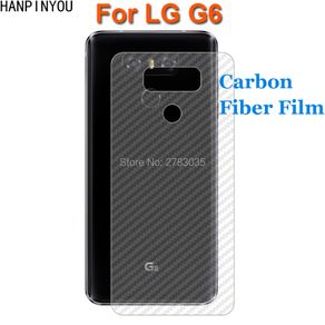For LG G6 5.7" New Durable 3D Anti-fingerprint Transparent Carbon Fiber Back Skin Film Rear Sticker Screen Protector Guard