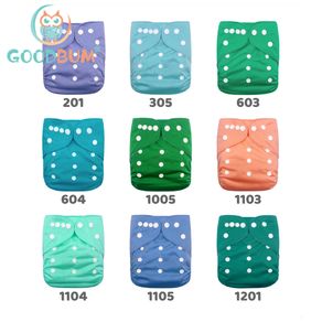 Goodbum Solid Color Washable Adjustable Cloth Diaper Pocket Nappy