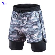 2020 Summer Camouflage Running Shorts Men 2 in 1 Sports Jogging Fitness Shorts Training Quick Dry Marathon Sport Gym Short Pants