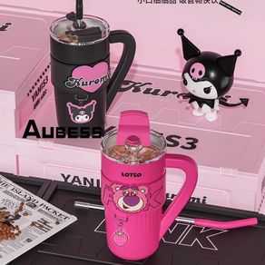 Sanrio Straw Water Bottle Hello Kitty Pochacco Anime Creative 316