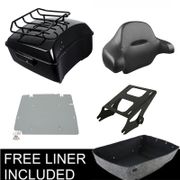 Motorcycle 13.7" King Pack Trunk Backrest Mount Rack For Harley Tour Pak Road King Street Glide Electra Glide 2014-2020