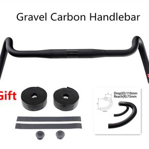 Carbon Gravel handlebar Big Flare Bar Cyclocross Road Bike handlebars 400/420/440mm