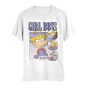 Nickelodeon Rugrats Girl Boss Angelica Pickles Mens and Womens Short Sleeve T-Shirt (White, Medium)