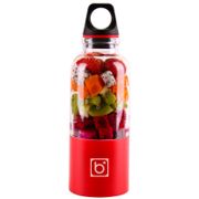 500ml Portable Juicer Cup USB Rechargeable Electric Automatic Bingo Vegetables Fruit Juice Tools Maker Cup Blender Mixer Bottle Red