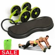 AB Wheels Roller Stretch Elastic Abdominal Resistance Pull Rope Tool AB Roller for Abdominal Muscle Trainer Exercise