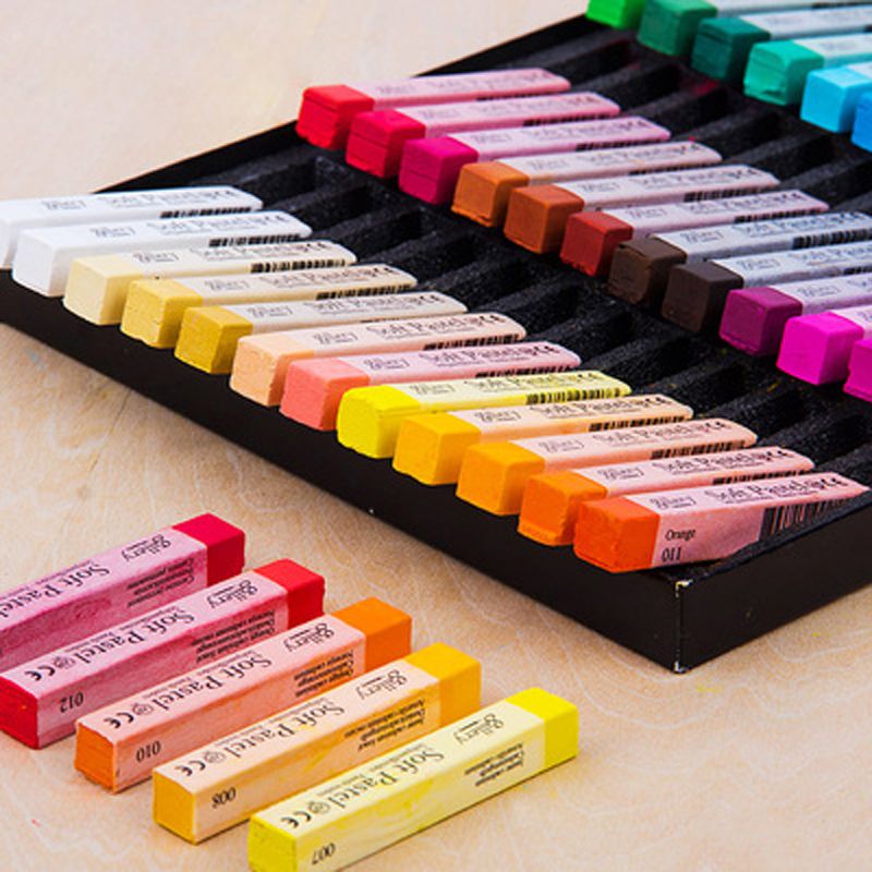 Marie's Dry Masters Pastel Stick Crayons 12/24/36/48 Colors Art Drawing Set  Chalk Color Toner Crayon/Brush For Students Supplies