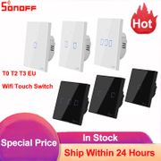Sonoff TX T0 T2 T3 EU Smart Switch WiFi Touch Wall Light Switch Smart Home Remote Control Wireless Timer Switch Via Ewelink APP